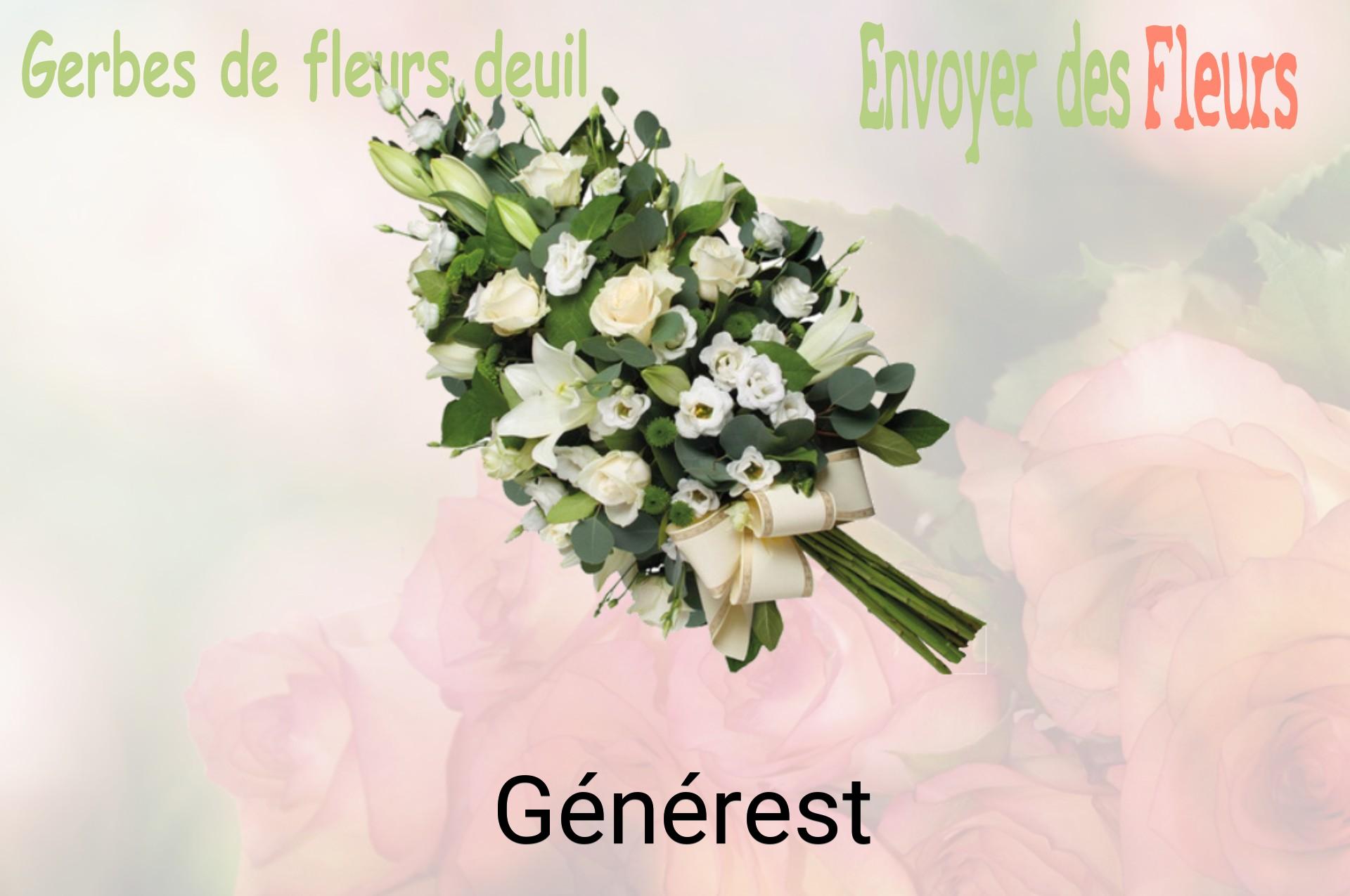 Gerbe de fleurs de deuil livrée à Générest